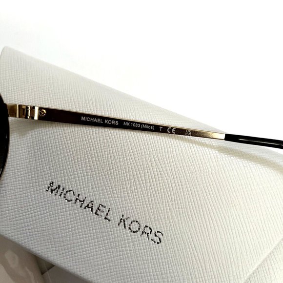New in Case Original MICHAEL KORS Milos Aviator Sunglasses Gold Metal mk1083 main image 5